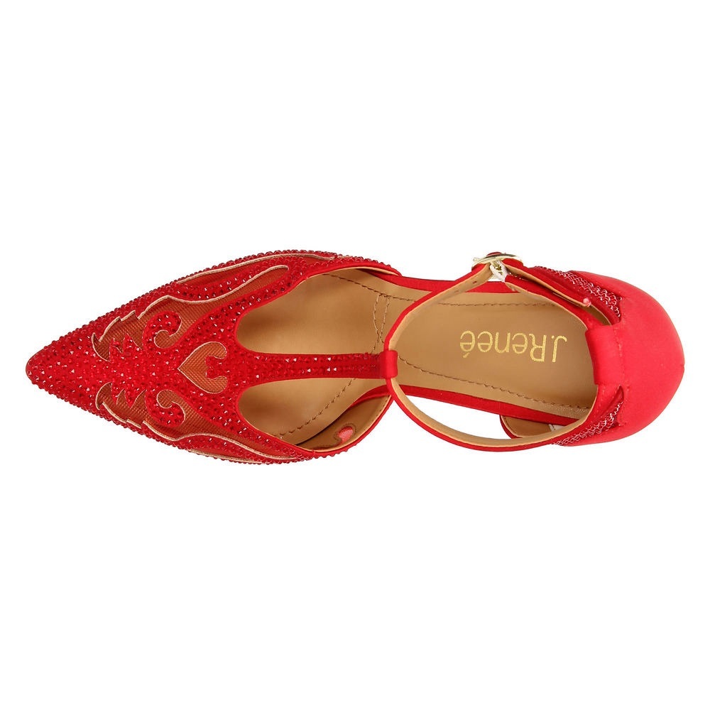 J. Renee Lisha Women's Pump - Red - Picture 3 of 6